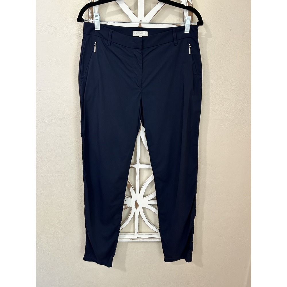 Anatomie MEDIUM Navy Thea Curvy Pants Stretch Zipper Pockets